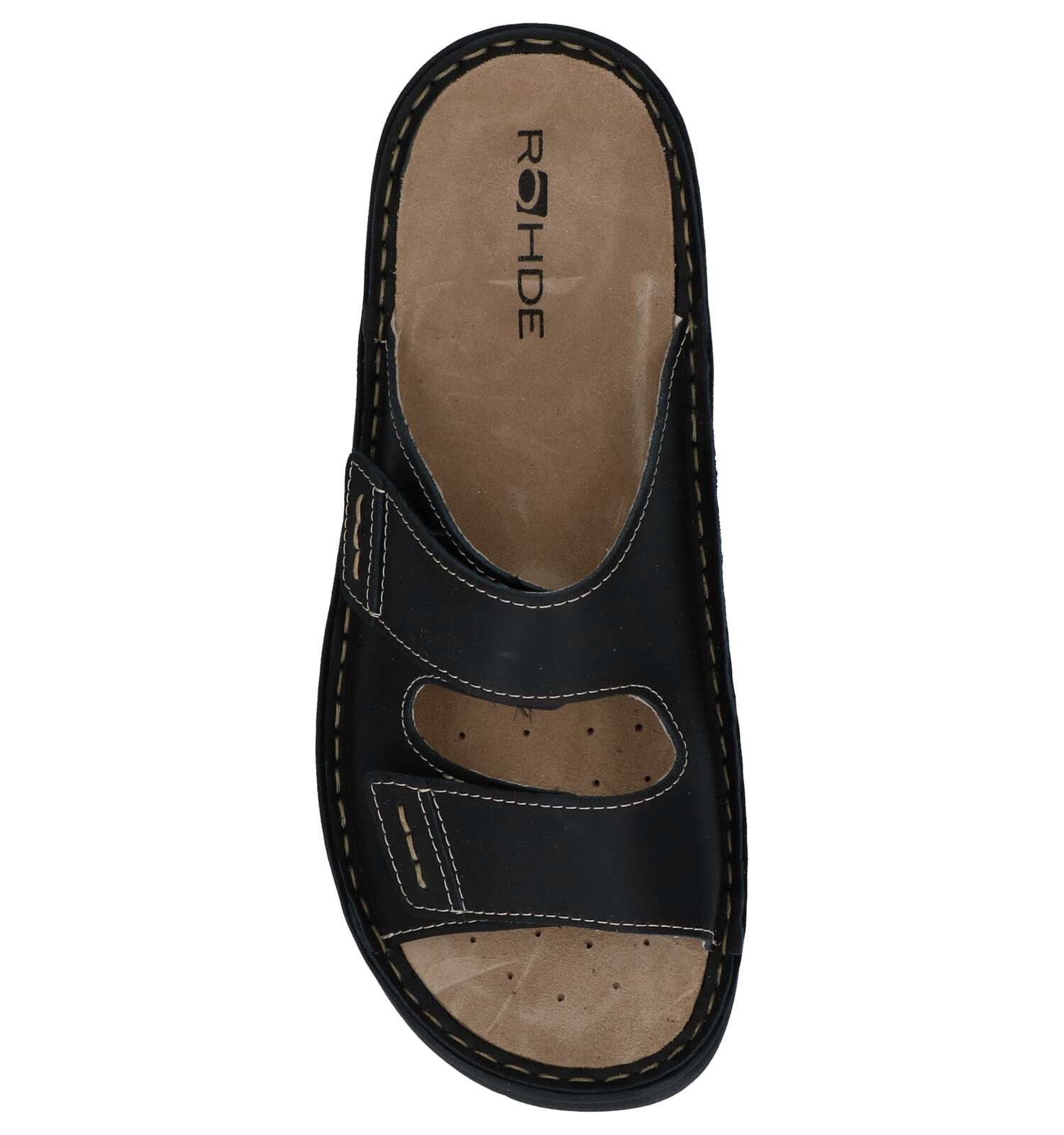 Zwarte Comfortabele Slippers Rohde Heren Slippers Online op TORFS.BE