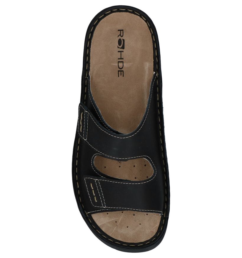 Rohde Nu-pieds casual en Noir pour hommes (250733) - pour semelles orthopédiques