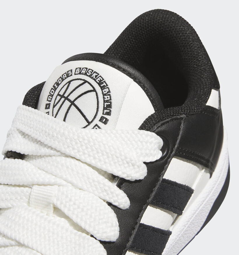 adidas Rapid Court Zwarte/Witte Sneakers voor jongens, meisjes (365372) - geschikt voor steunzolen