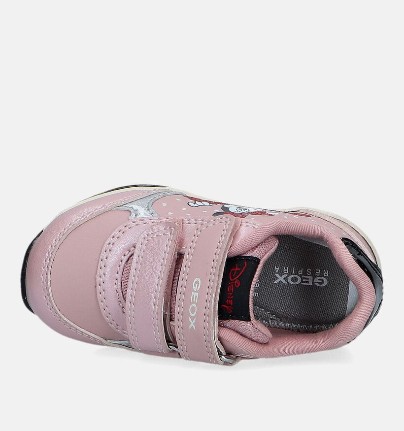 Geox Todo Baskets Minnie Mouse en Rose pour filles (330107) - pour semelles orthopédiques