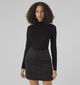 Vero Moda Alberte Zwart T-shirt met rolkraag voor dames (346145)