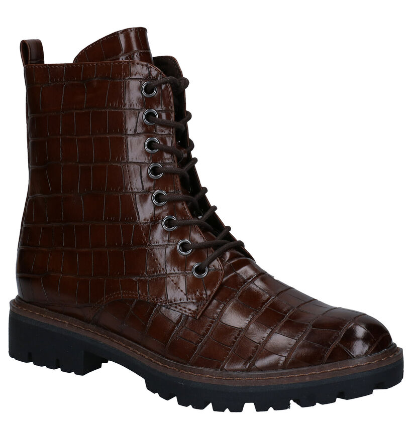 Marco Tozzi Bruine Boots in kunstleer (280554)