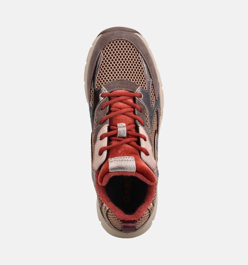 Gabor Comfort Taupe Sneaker voor dames (376973) - geschikt voor steunzolen