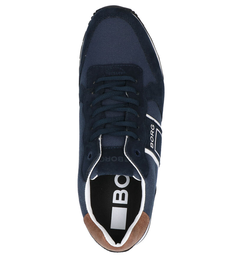 Donkerblauwe Lage Sneakers Björn Borg in daim (267043)