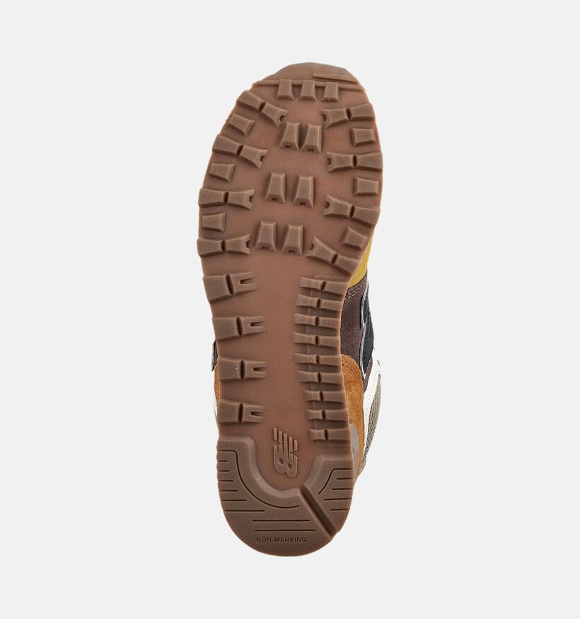 New Balance 574 Bruine/Multi Sneakers voor jongens (377316) - geschikt voor steunzolen