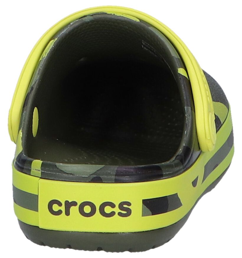 Kaki Slippers Crocs Crocband Multi Graphic in kunststof (245180)
