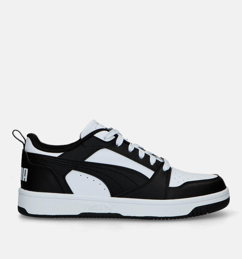 Puma Rebound V6 Zwarte sneakers voor jongens, meisjes (326352) - geschikt voor steunzolen