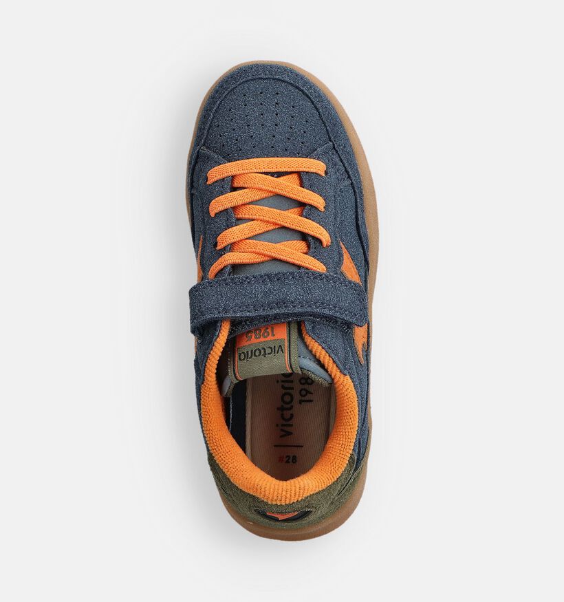 Victoria Smash Chaussures à enfiler en Bleu/Orange pour garçons (363408) - pour semelles orthopédiques