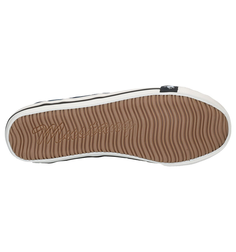 Mustang Slip-ons en Bleu foncé en textile (303683)