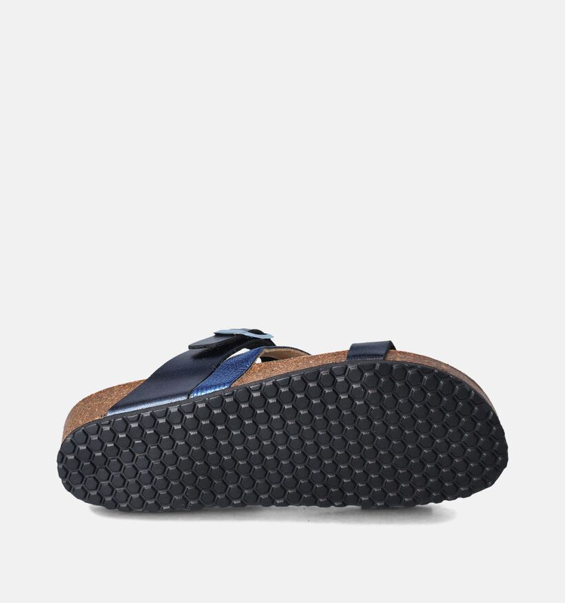 Bio Dream Nu-pieds compensées en Bleu foncé pour femmes (358070)