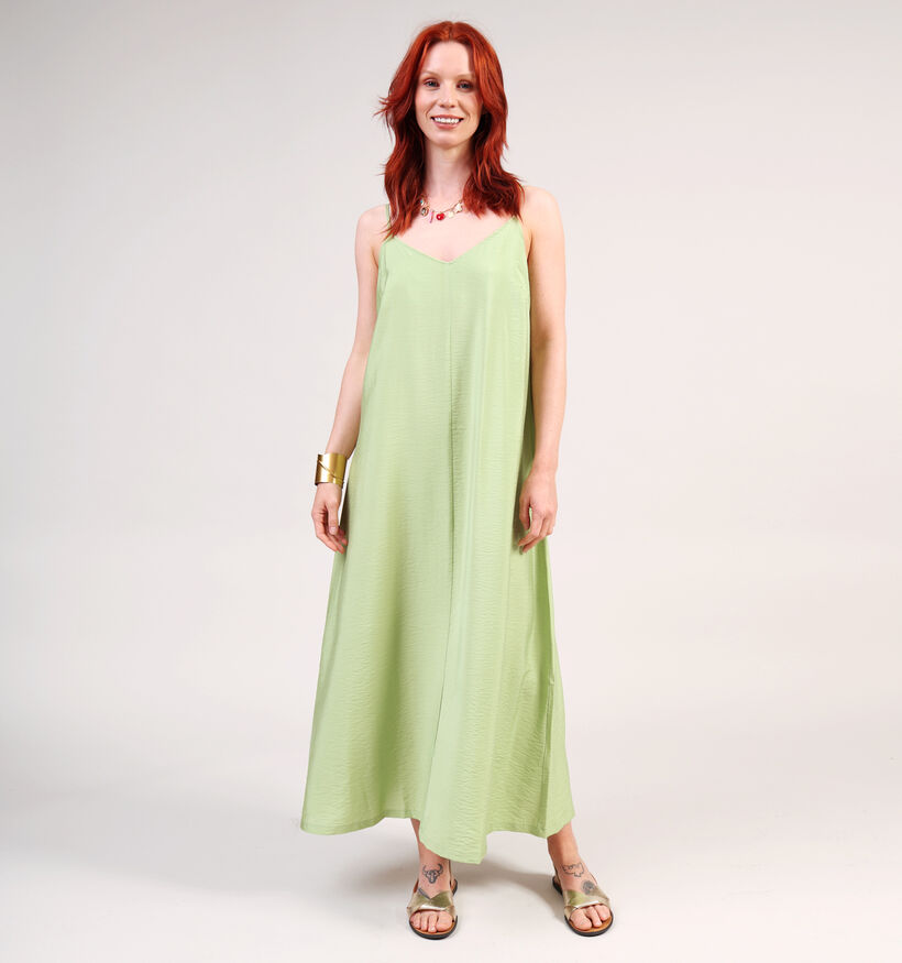 Mexx Hammered Slip Dress Robe longue en Vert pour femmes (366079)