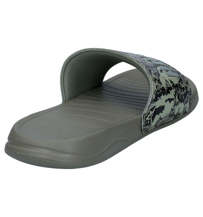 Puma Camo Groene Badslippers in kunststof (288555)