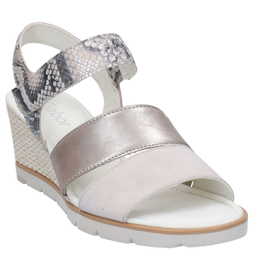 Gabor Beige Sandalen in leer (271756)