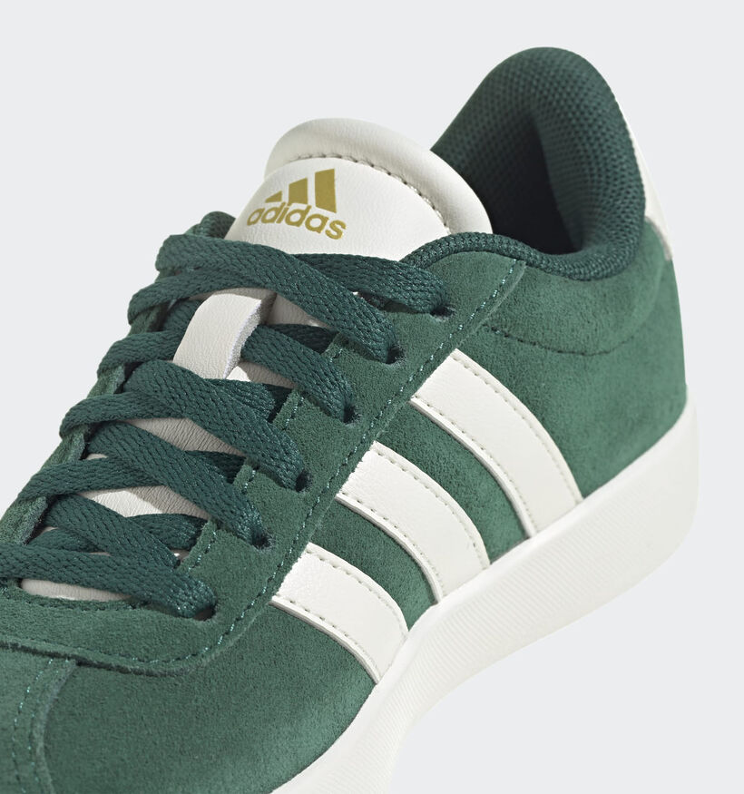 Adidas Vl Court 3.0 K Baskets basses en Vert pour gar&ccedil;ons (372586) - pour semelles orthop&eacute;diques
