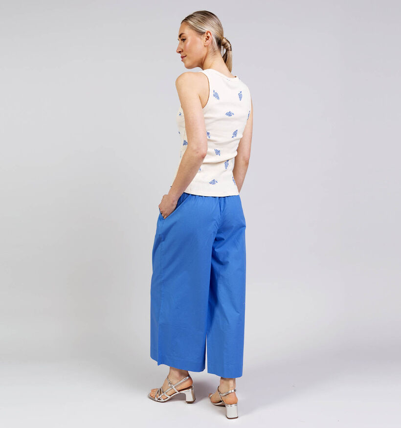 Desires Piper Beige/Blauwe Top voor dames (374244)