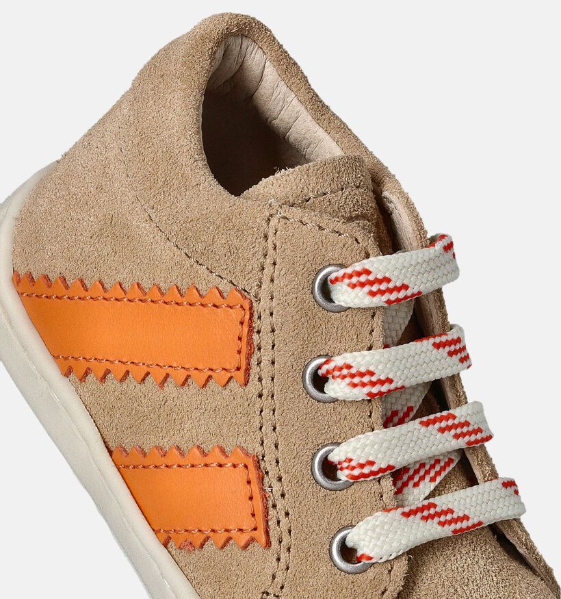 Naturino Macks Suede Beige Babyschoenen voor jongens (359955) - geschikt voor steunzolen