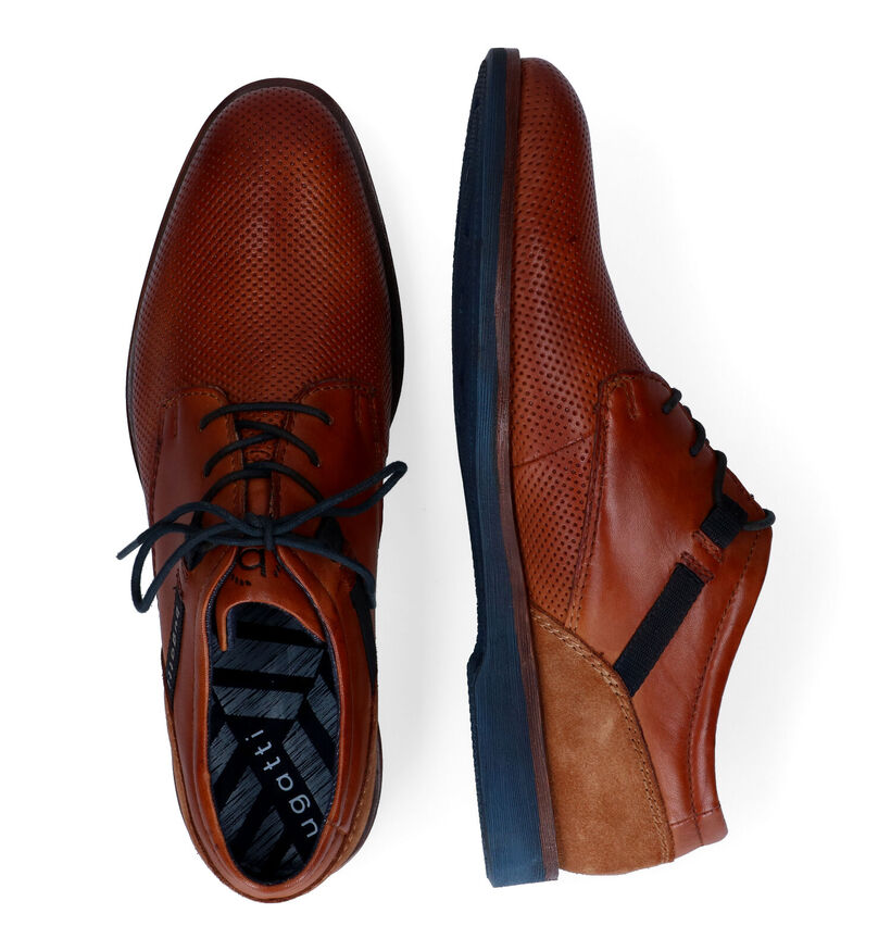 Bugatti Melchior Chaussures habillées en Cognac pour hommes (311557)