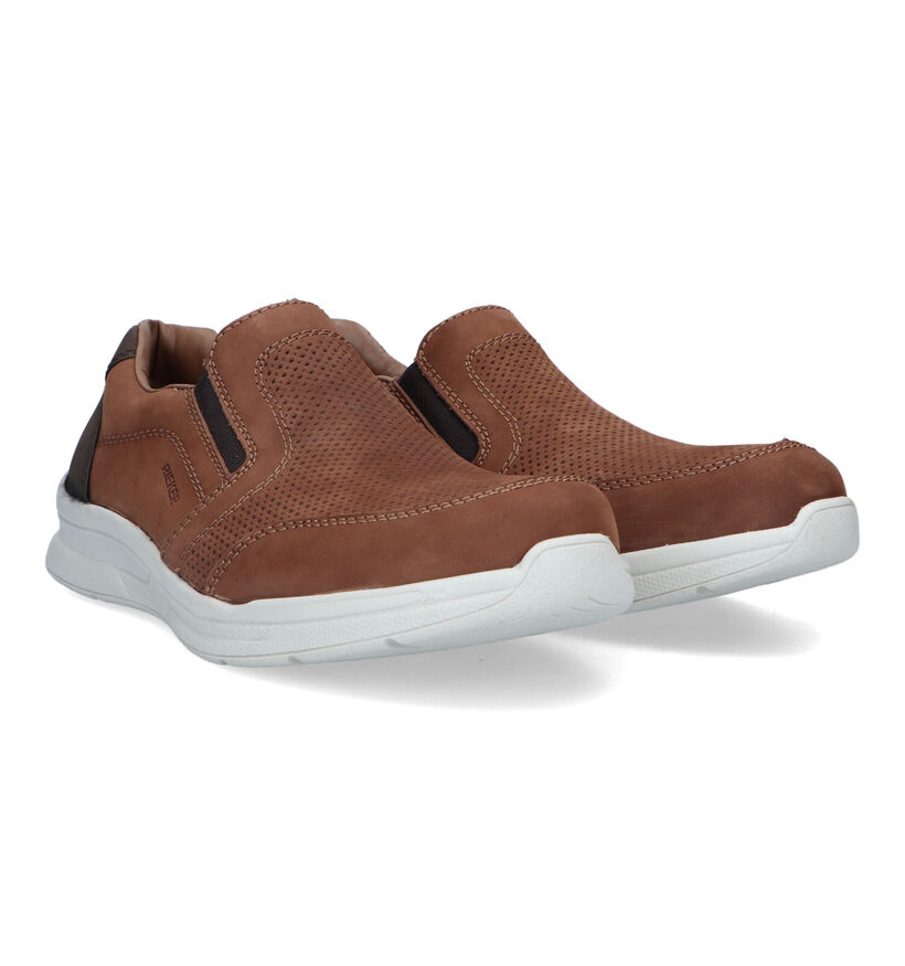 Rieker Chaussures à enfiler en Cognac pour hommes (320273) - pour semelles orthopédiques