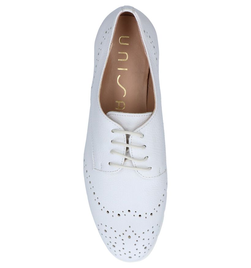 Unisa Chaussures à lacets en Blanc en cuir (249254)