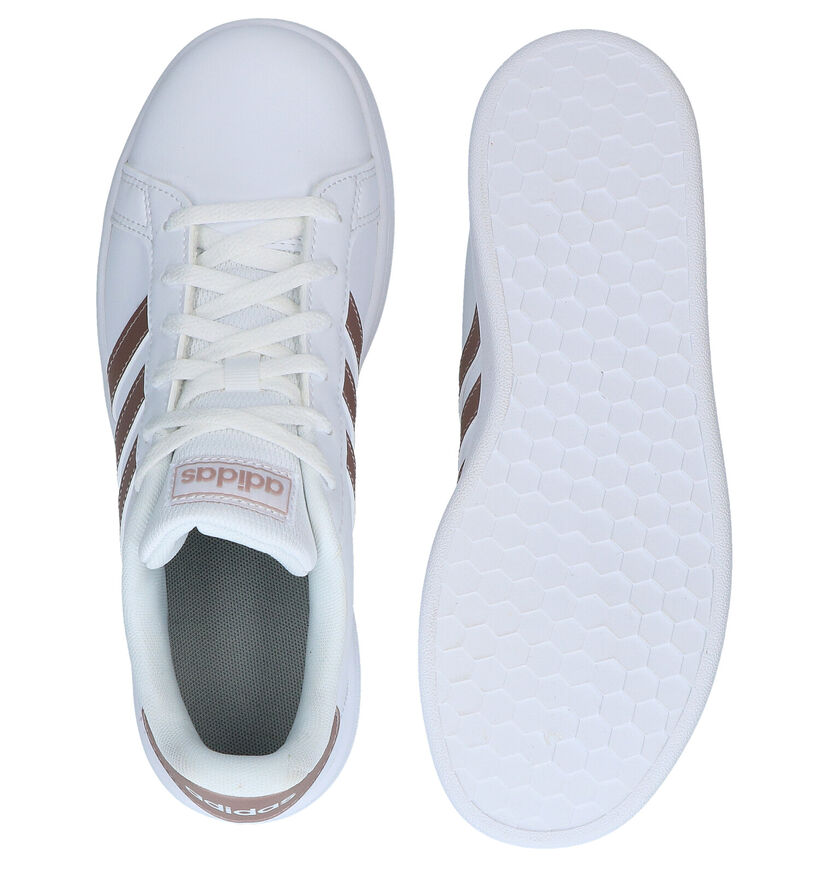 adidas Grand Court K Blauwe Sneakers in kunstleer (308070)
