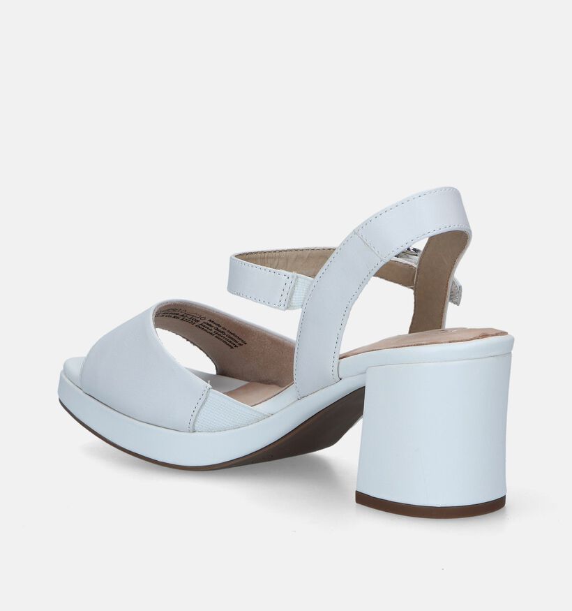 Tamaris Comfort Witte Sandalen met blokhak voor dames (338169)