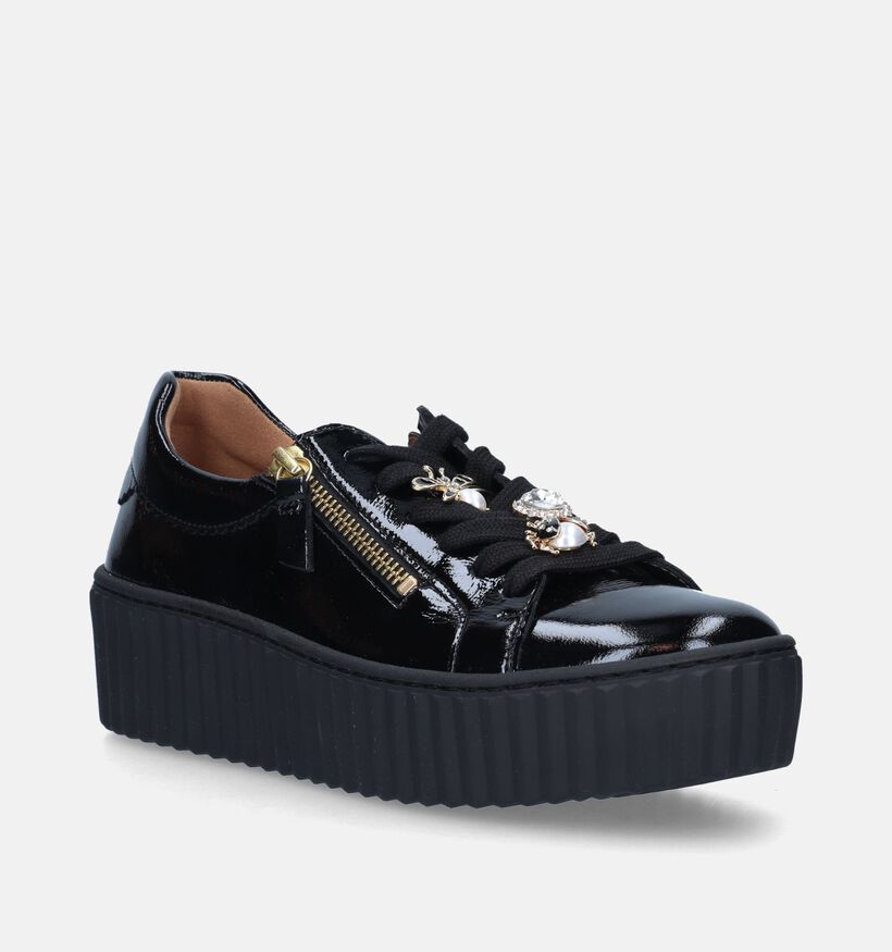 Gabor Best Fitting Zwarte Veterschoenen voor dames (347039) - geschikt voor steunzolen