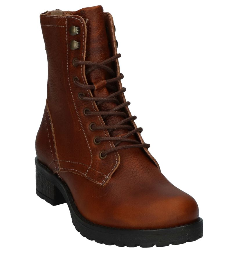 Bullboxer Cognac Stoere Boots in leer (232197)