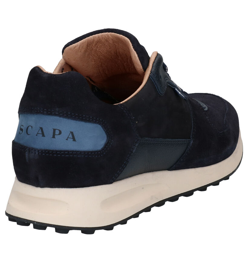 Scapa Blauwe Veterschoenen in nubuck (282923)