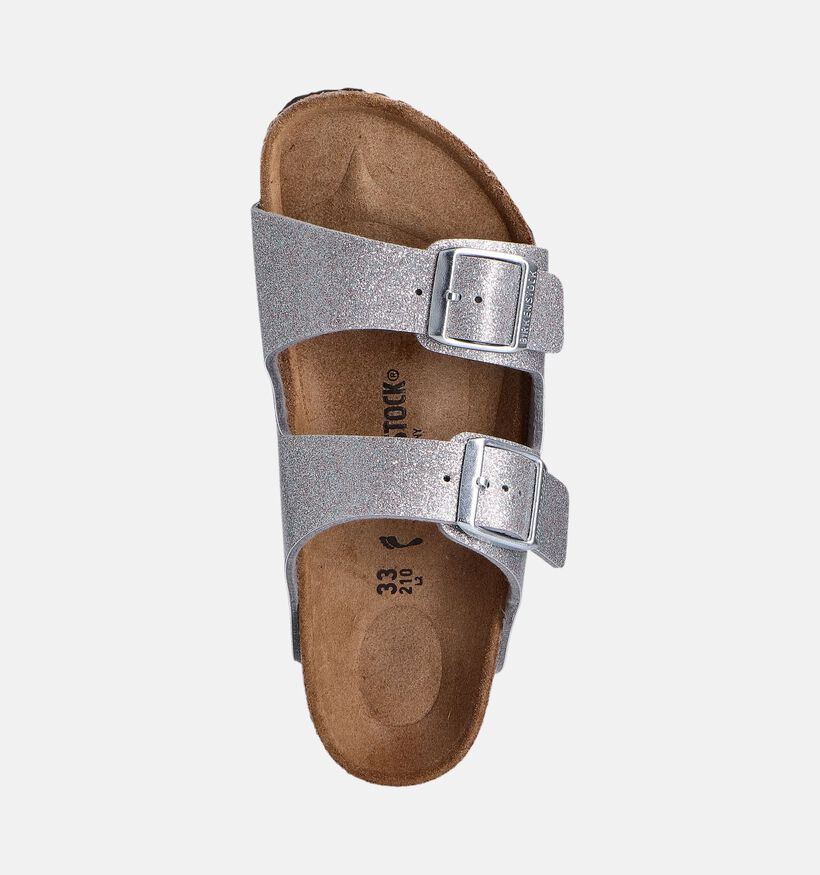 Birkenstock Arizona Zilveren Slippers voor meisjes (352239)