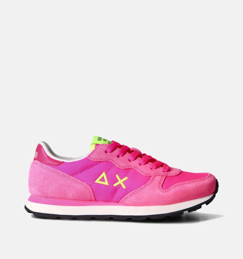 Sun68 Ally Solid Roze Fluo Sneakers voor meisjes (352450) - geschikt voor steunzolen