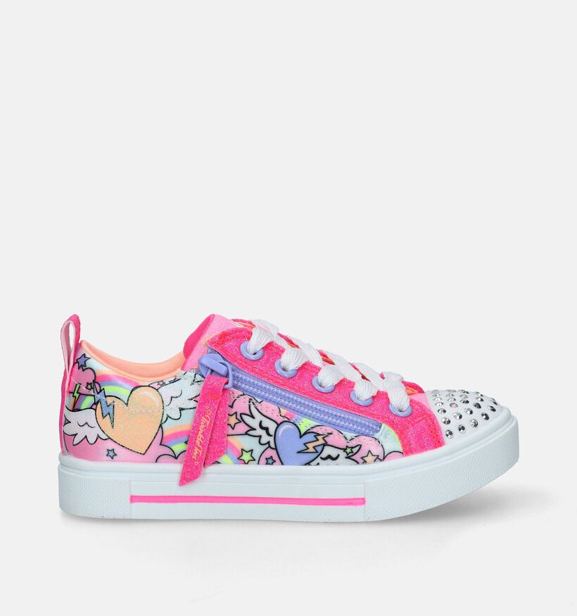 Skechers Twinkle Sparks Flying Hearts Roze Sneakers voor meisjes (335749)