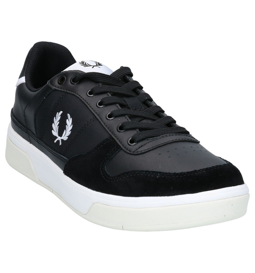 Fred Perry Zwarte Sneakers in daim (264193)