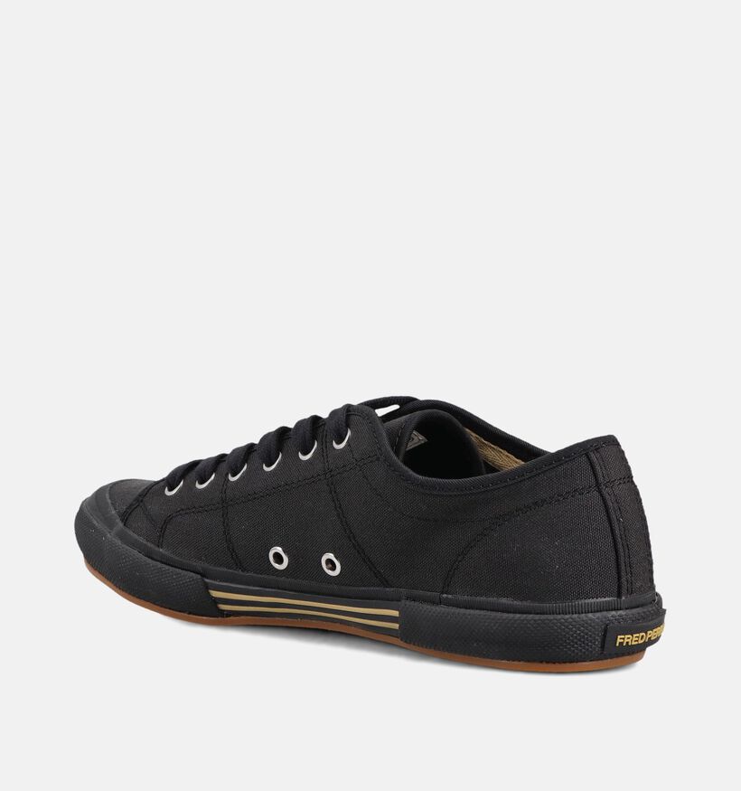 Fred Perry Vintage Tennis Canvas Zwarte Veterschoenen voor heren (368925)