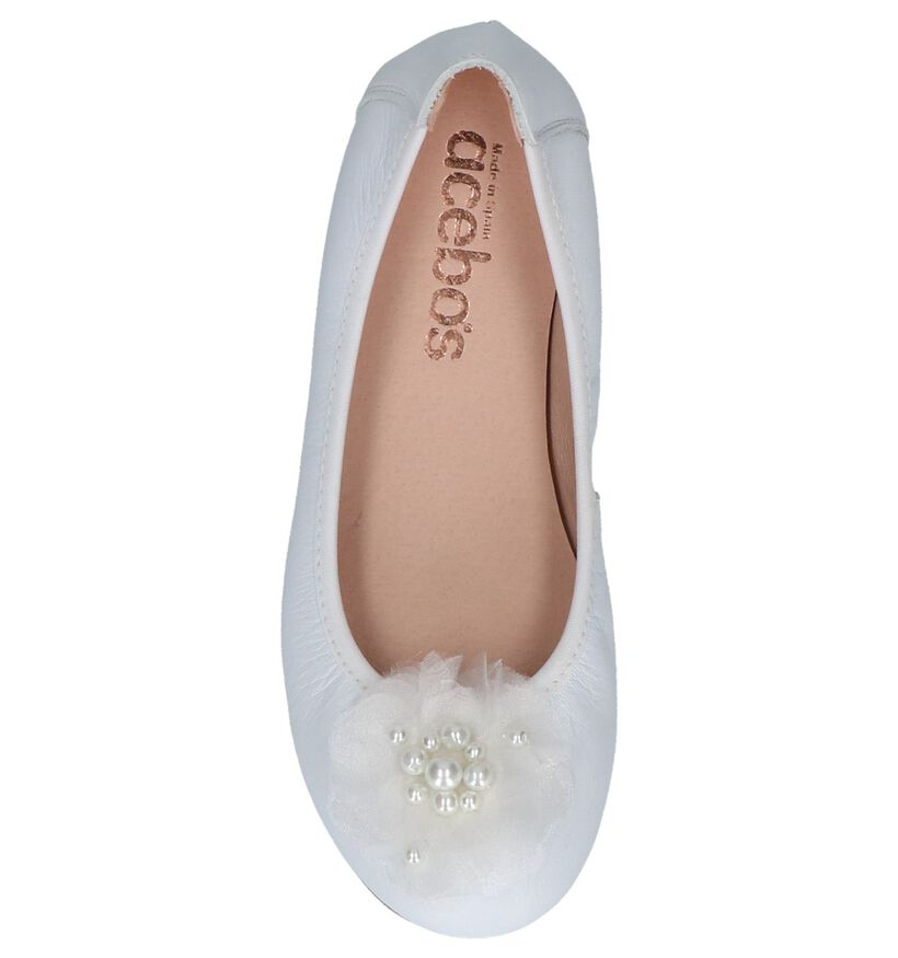 Acebos Ballerines en Blanc en cuir (214941)