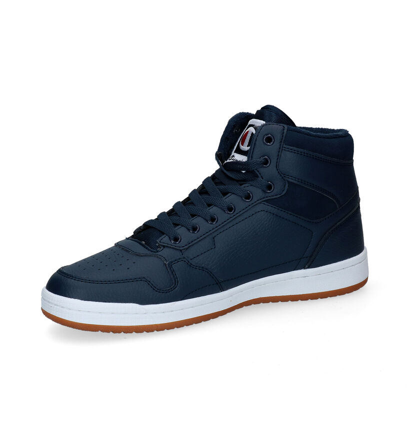 Champion New York Mid Baskets hautes en Bleu en simili cuir (294591)