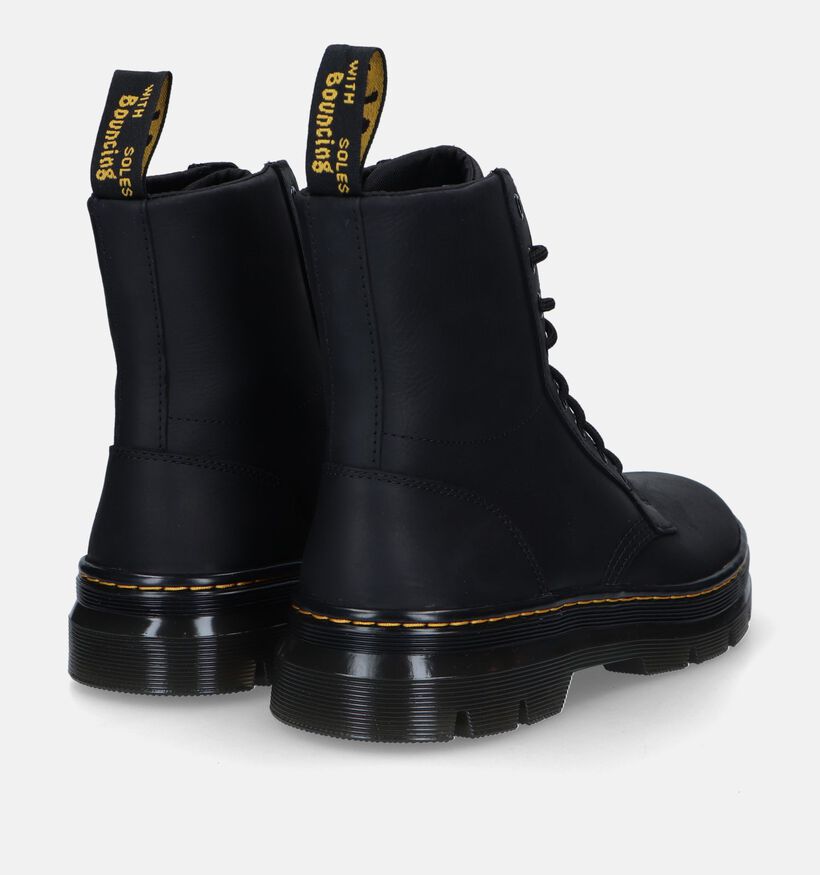 Dr. Martens Combs Leather Zwarte Boots voor heren (327244) - geschikt voor steunzolen