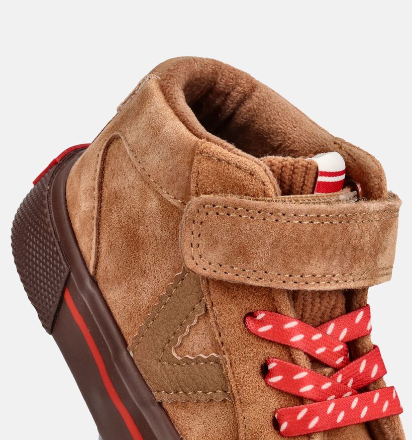 Victoria Cognac Velcroschoenen voor jongens (379098) - geschikt voor steunzolen