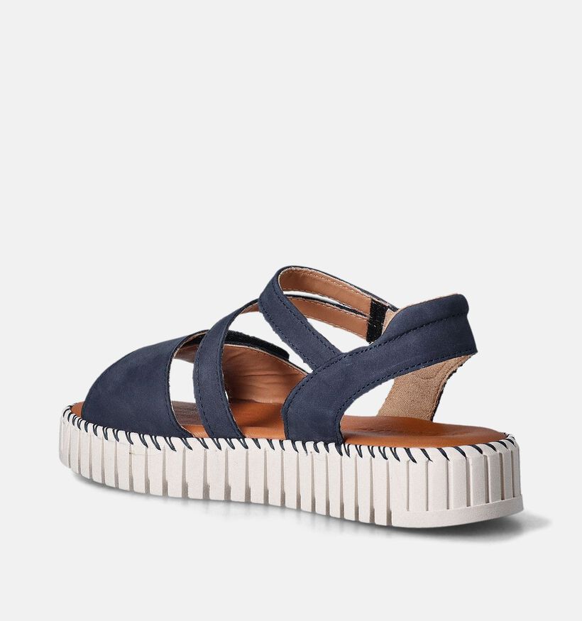 Tamaris Blauwe Platte Sandalen voor dames (354402)