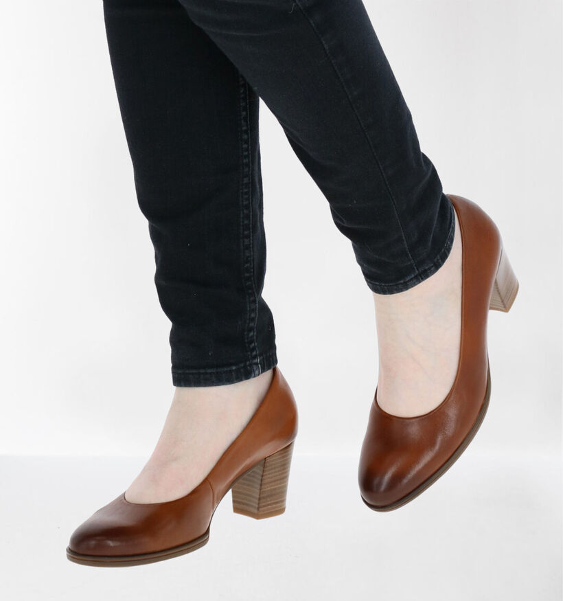 Gabor Soft Move Cognac Pumps in leer (282279)