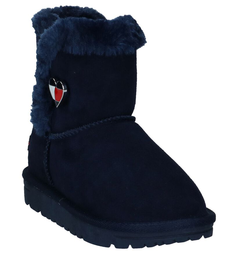 Donkerblauwe Boots Tommy Hilfiger in daim (225262)