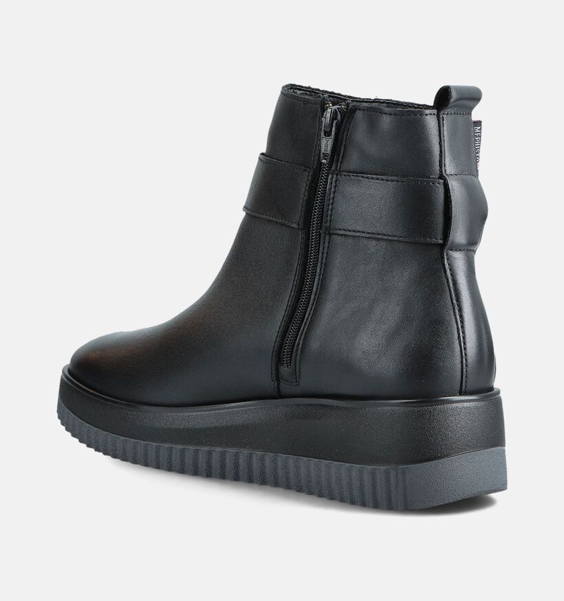 Mephisto Badia Bottines plates en Noir pour femmes (362822) - pour semelles orthopédiques