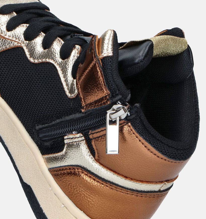 Milo & Mila Bronzen Hoge sneakers voor meisjes (346943) - geschikt voor steunzolen