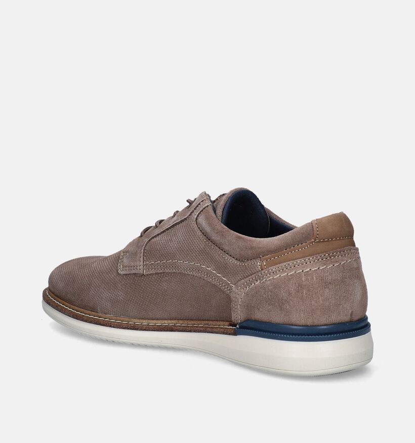 Bufflox Viena Chaussures à lacets en Taupe pour hommes (353944) - pour semelles orthopédiques