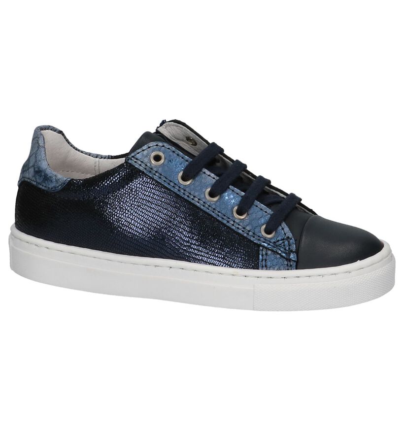 Nörvik Chaussures basses en Bleu foncé en cuir (214875)