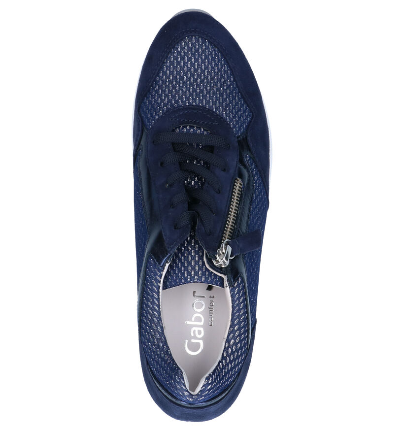 Gabor OptiFit Chaussures à lacets en Bleu en daim (271691)