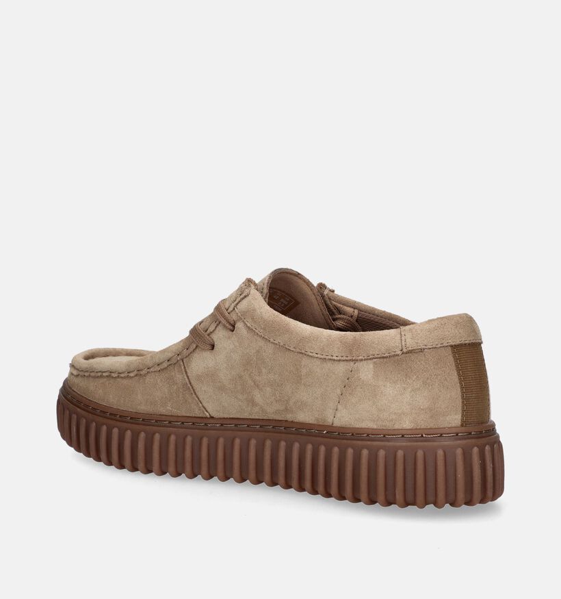 Clarks Torhill Lo Beige Veterschoenen voor heren (346655) - geschikt voor steunzolen
