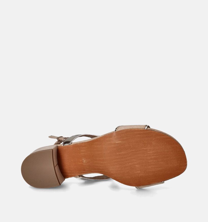 Marco Tozzi Beige Sandalen met blokhak voor dames (354219)