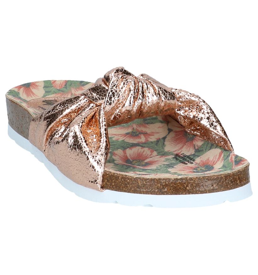 Metallic Roze Slippers Pepe Jeans Oban Bow in kunstleer (241998)
