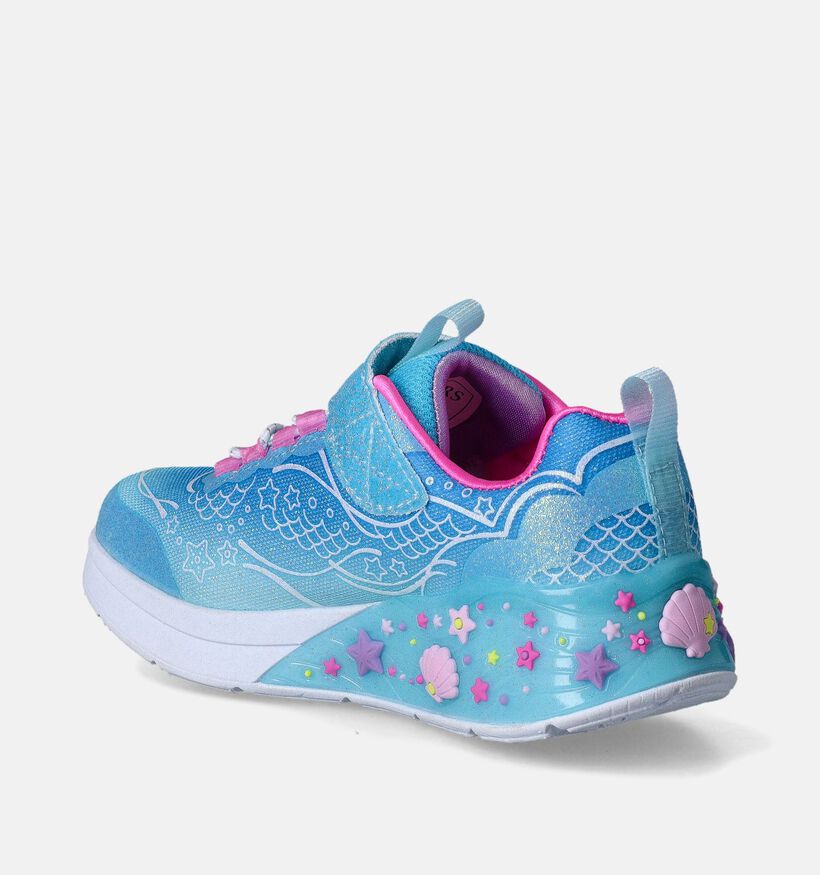 Skechers S-Lights Mermaid Dreams Baskets en Bleu pour filles (361554)