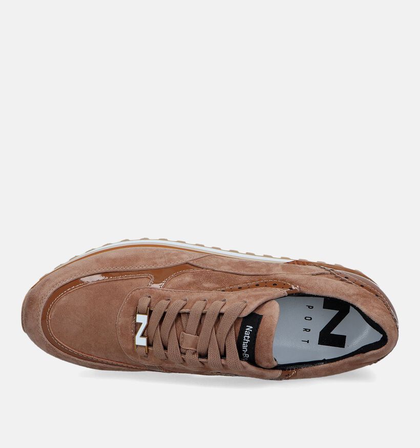 Nathan-Baume Cognac Sneakers voor dames (332392) - geschikt voor steunzolen